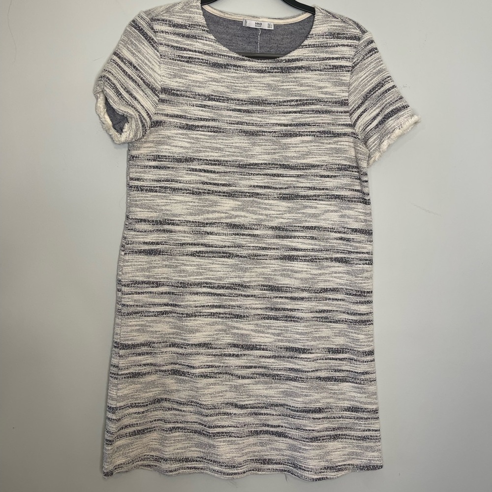 White, Grey and Black mid dress